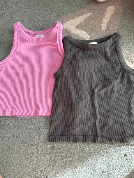 Crop top tielko zara 2x, zara,128