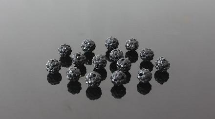 Shamballa korálky 6 mm čierne, 