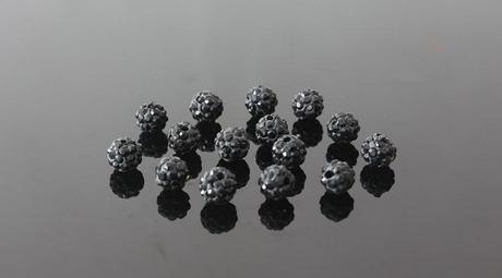 Shamballa korálky 6 mm čierne, 
