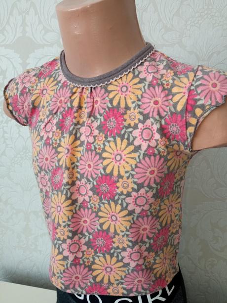Farebné tričko s kvietkami f&f (12-18 mes.), f&f,86
