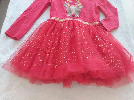Vianočné šaty s tylovou sukničkou zn.tu veľ.98/104, 98