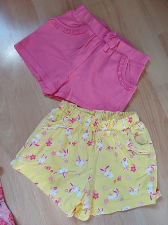 2x letné šortky v.74 / 6-9mes, mothercare,74