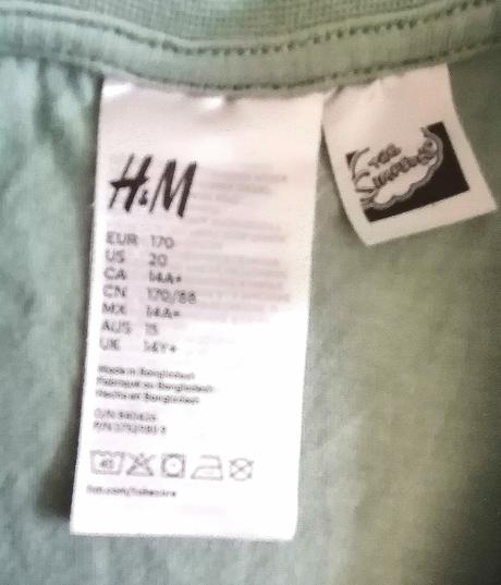 Chlapčenské letné pyžamo simpsons, veľ. 170, h&m,170