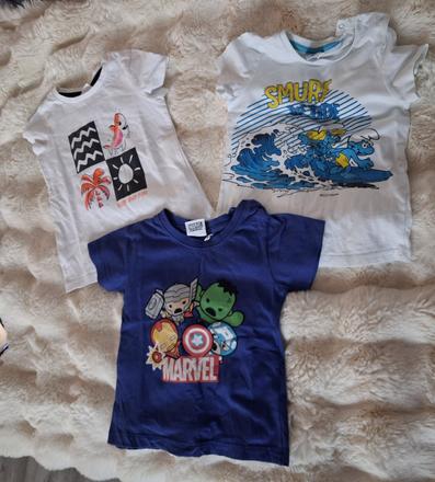 3 x tričká, marvel,92