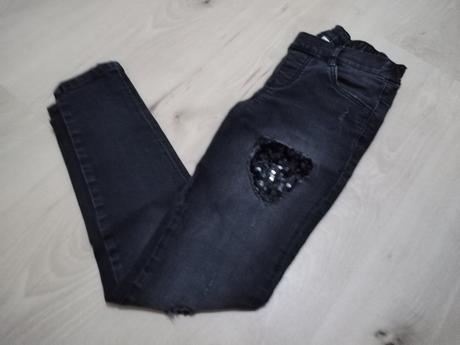 Jeginsy unisex čierne prisposobivé 146/152, 146