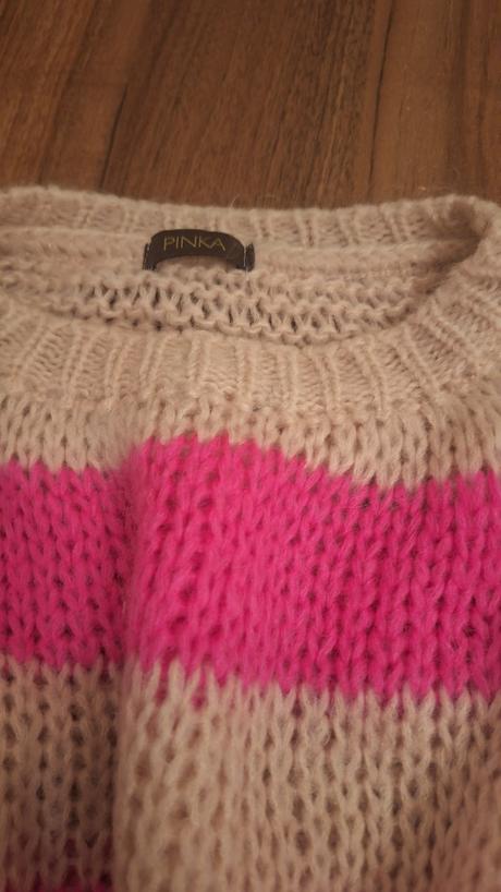 Moderný pulovrik pre dámy pinka, l