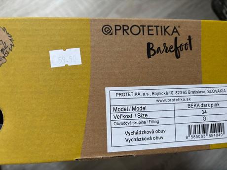 Zimne barefoot topanky, protetika,34