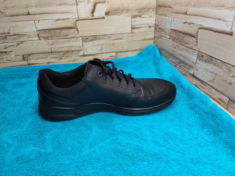 Ecco 45 - pánske kožené čierne topánky, ecco,45