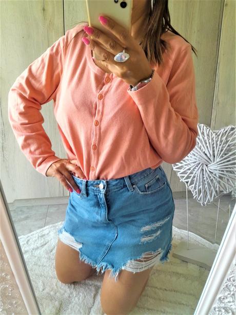 Oranžový svetrík-46, 46