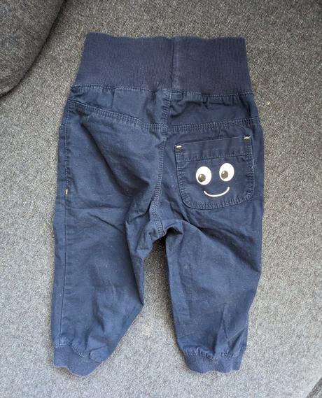 H&m nohavice tmavomodré 86, h&m,86