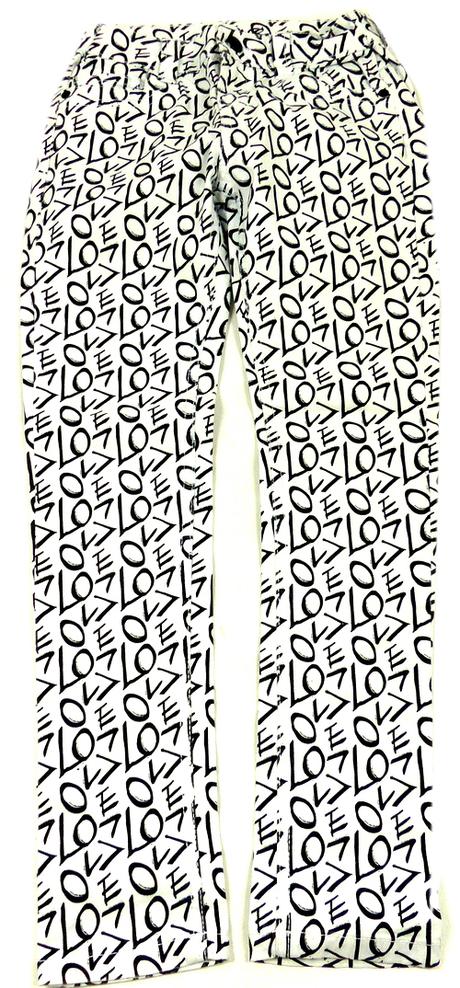 Čierno-biele nohavice, denim co,140