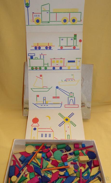 Drevené socialistické kocky tofa semliy retro, 