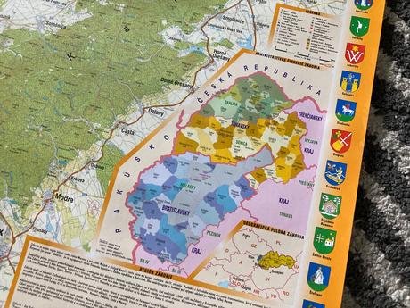 Mapa región záhorie,