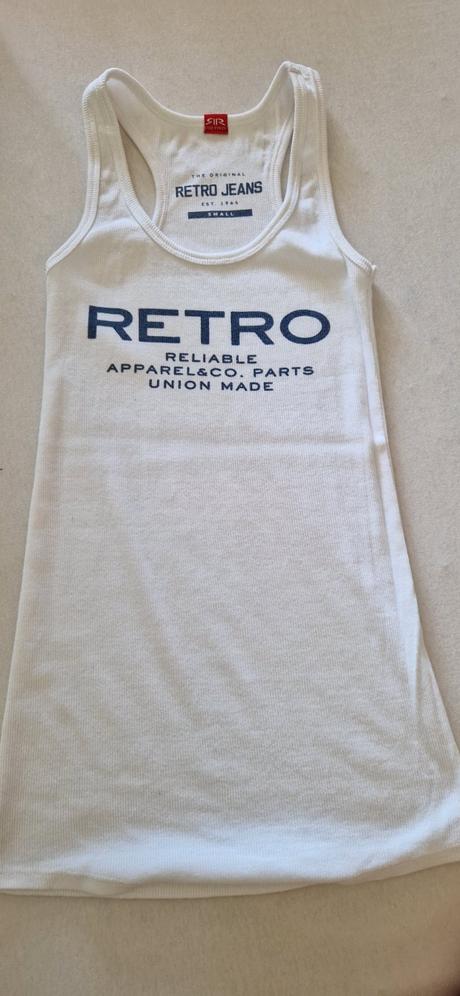 Tielko retro jeans, s