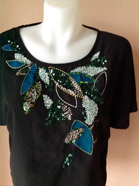 Blúzka s korálkovou aplikáciou /3, h&m,40 / 42