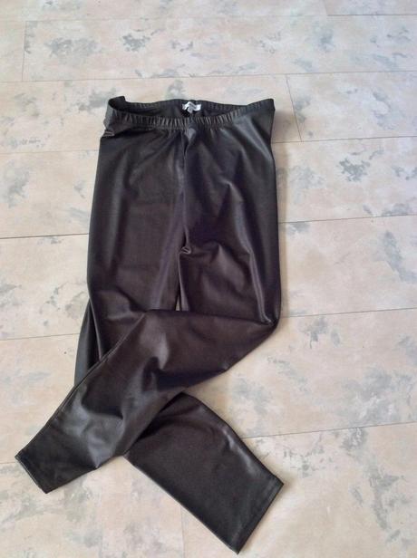 Legíny- jemne kovový vzhľad, papaya,42