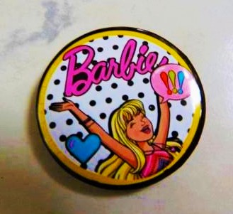 Detská brožka / odznak barbie, 