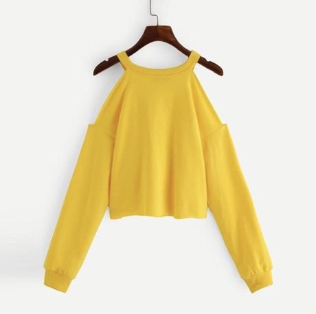 Mikina s odhalenými ramenami, s