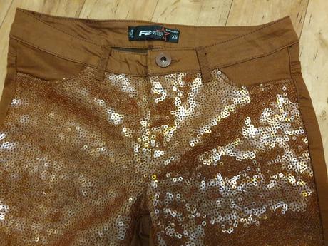 Nohavice s flitrami, xs