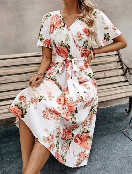 Šaty s kvetinovým vzorom pre setricky mama a dcéra, 68 - m