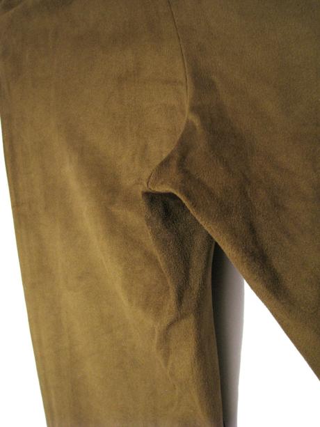 Horčicovo - hnedé "kožené" legíny, l