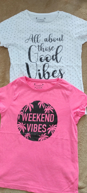 2x dievčenské tričko, primark,146