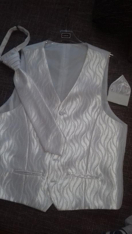 Svadobná vesta, kravata, vreckovka, 50