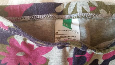 Kvietkované legíny benetton č.90, benetton,86