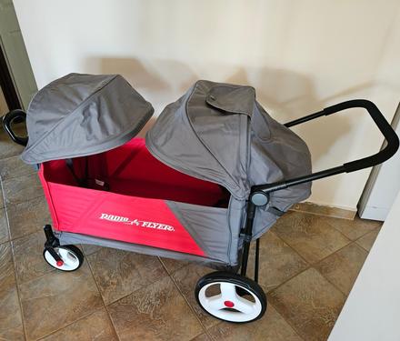 Detský vagon, kočík pre dve deti radio flyer,