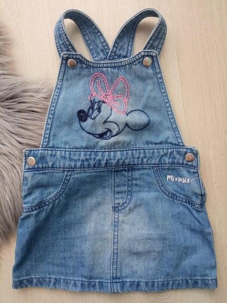 Dievčenská džínsová sukňa s trakmi minnie (86), disney,86