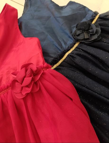 2ks slávnostné dievčenské šaty, h&m,134