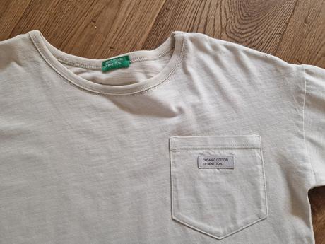 Tricko capucino dievca 145cm organica bavlna, benetton,146