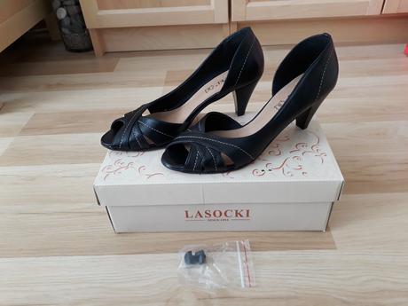 Kožené lodičky otvorené lasocki v.38, lasocki,38
