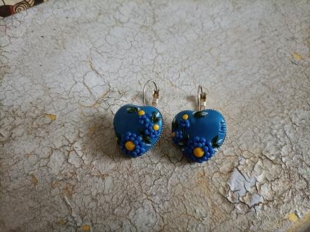 Krásne náušnice srdiečka,