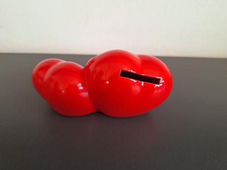 Keramická pokladnička srdiečka, 