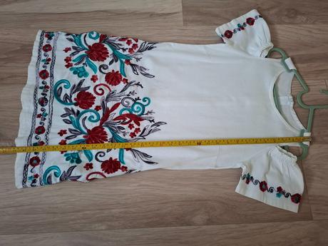 Boho folk šaty s výšivkami, vel. 146/152, 152
