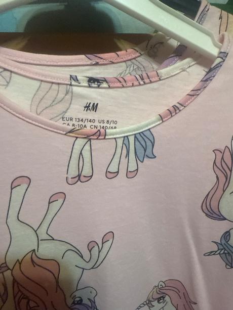 Šaty s jednorožcom, h&m,140