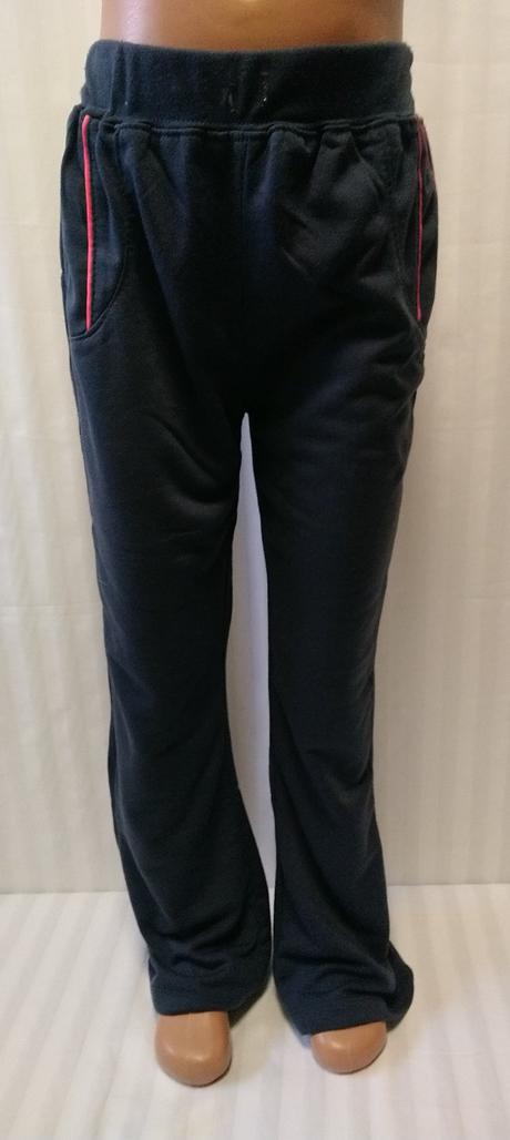 Dievčenské tm. sivé tepláky pásiky hopefine 110 cm, 110