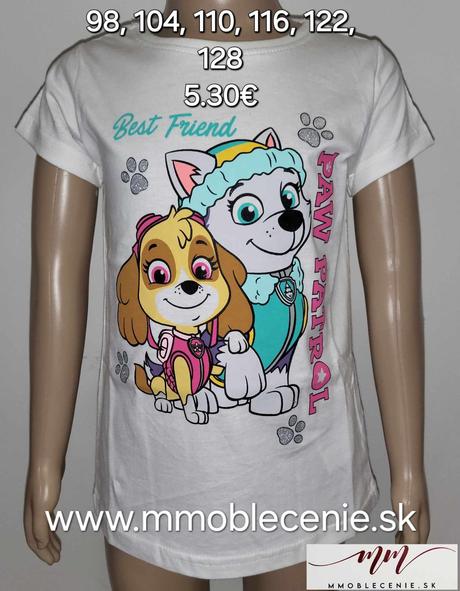 Tričko paw patrol, disney,98 - 128