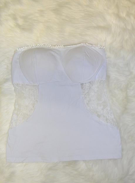 Dámsky krátky biely top, xs