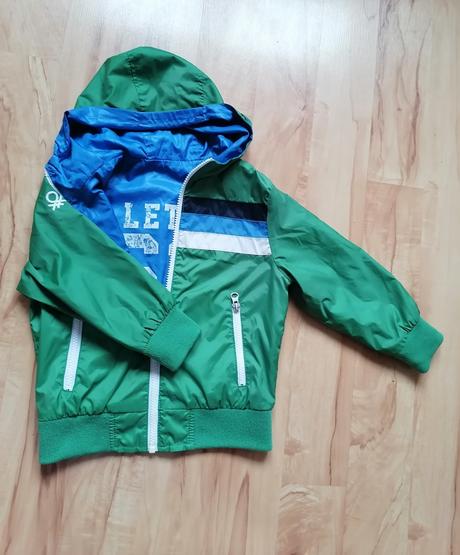 Jesenná - obojstranná vetrovka - 98/104, benetton,104