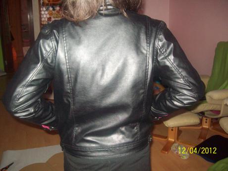 Koženková bunda do pása-kuk miery, 146