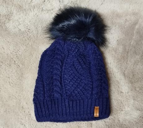 Čiapka tmavomodrá s brmbolcom, 34 - xxxl