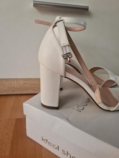 Biele svadobne sandale, 37