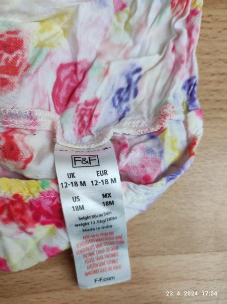 Letné šaty pre dievčatko 86, f&f,86