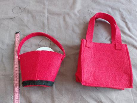 Flísové košíčky mikuláš vianočné 2ks, 