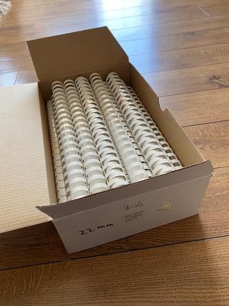 Plastové hrebene pre krúžkovú väzbu - 22mm, 