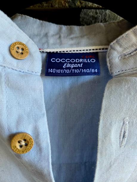 Chlapčenská bledomodrá košeľa, coccodrillo,140