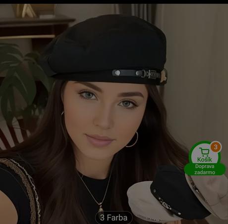 Čierna baretka nová, m / s