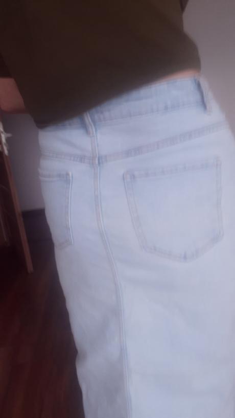 Riflova midi sukna s rozparkom denim co, denim co,40